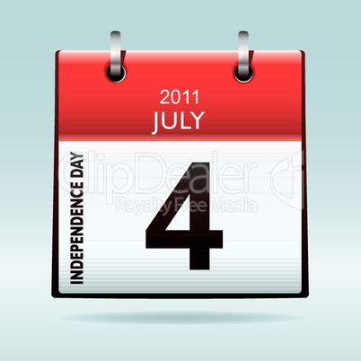 Independence day calendar icon.eps