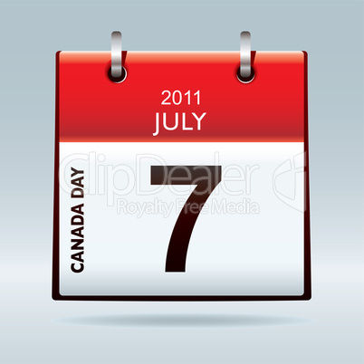 Canada day calendar icon