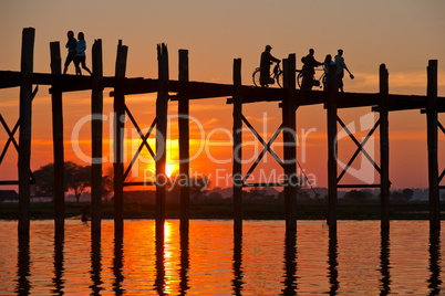 U Bein bridge, Mandalay, Myanmar