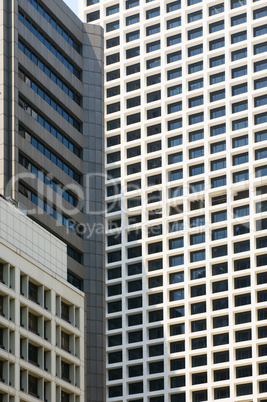 windows of office buildings