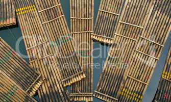 traditional chinese bamboo rafts