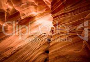 Abstact shapes of Antelope Canyon, Arizona, USA