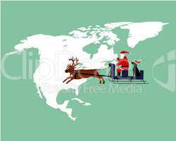 Der Weihnachtsmann in Nordamerika