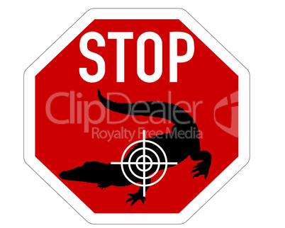 Stopp Fadenkreuz Krokodil