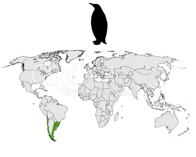 Magellan-Pinguin Verbreitungskarte