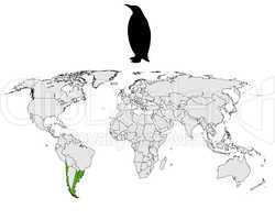 Magellan-Pinguin Verbreitungskarte