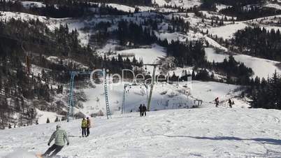 Ski resort in the Carpathians