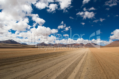 driving desert road