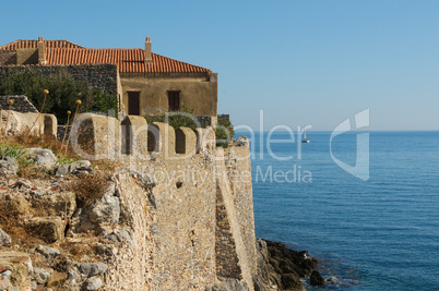 Medieval walled town of Monemvasia, Greece