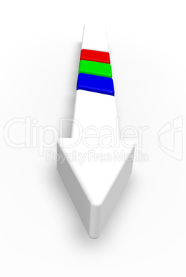 pfeil mit rgb-streifen pfeil mit rgb-streifen