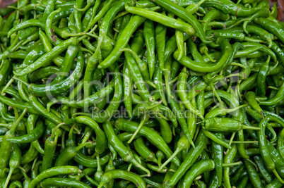 background of green chillies