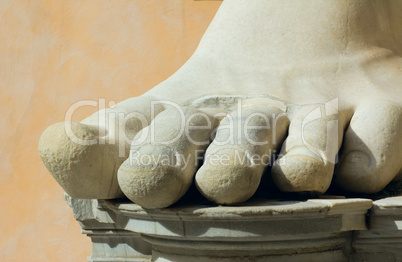stone foot, rome, italy