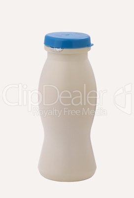 empty plastic bottle of yoghurt or milk