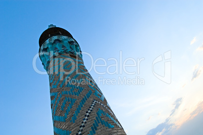 Minaret in an ancient city of Yazd, Iran