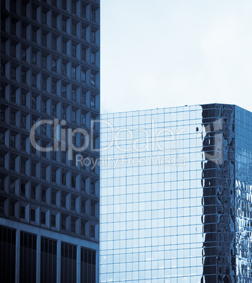 windows of office buildings