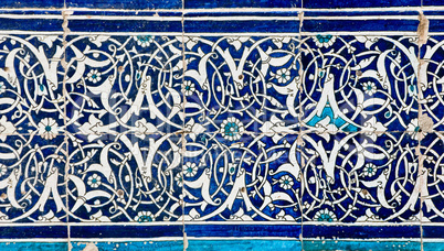 Tiled background with oriental ornaments