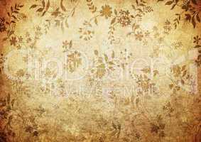 grunge floral background with space for text or image