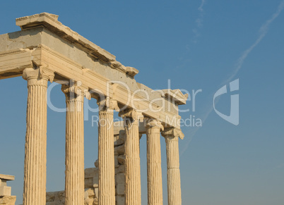 greek columns, acropolis, athens