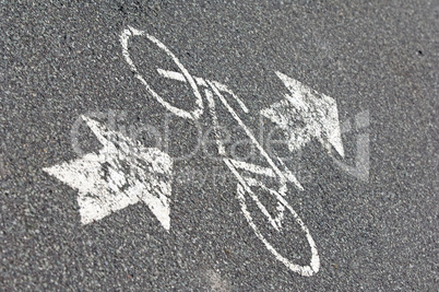 Piktogramm Fahrradweg