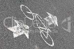 Piktogramm Fahrradweg