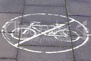 Piktogramm Verbot für Fahrräder