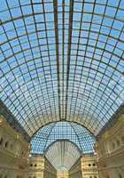 Glass dome of Gum shopping center, Moscow, Russia