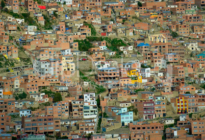 Background of houses, La Paz, Bolivia