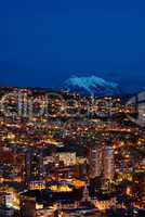 Panorama of night La Paz, Bolivia