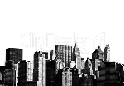 cityscape - silhouettes of skyscrapers