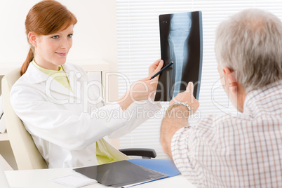 Doctor office - female physician patient x-ray