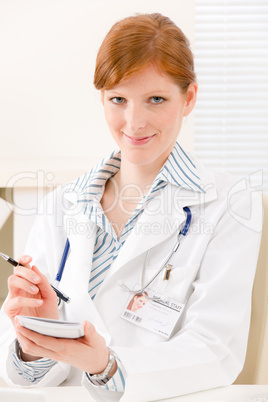 Doctor office - female physician prescription