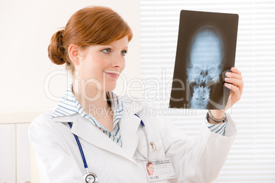 Doctor office - portrait female physician x-ray