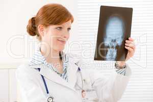Doctor office - portrait female physician x-ray