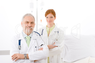 Medical team - portrait two doctor hospital