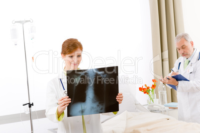 Medical team - portrait doctor x-ray hospital