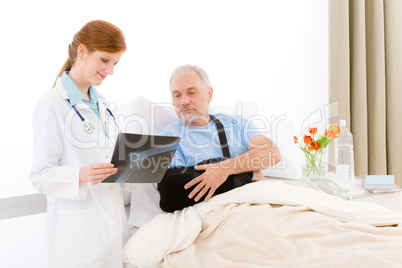 Hospital - female doctor examine x-ray patient