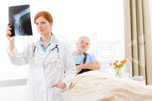 Hospital - female doctor examine x-ray patient