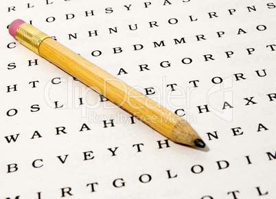 Word Search Puzzle with Pencil