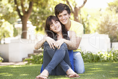 Portrait Of  Romantic Teenage Couple