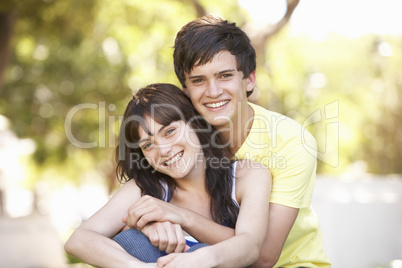 Portrait Of  Romantic Teenage Couple