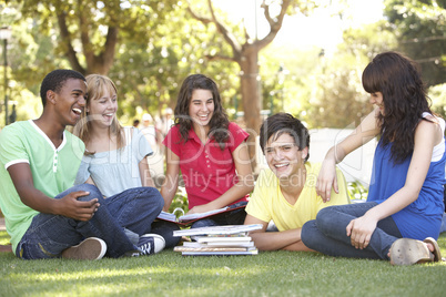 Group Of Teenage Students