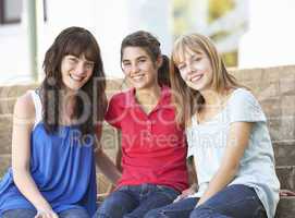 Group Of Teenage Female Friends