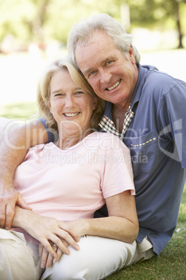 Portrait Of Romantic Senior Couple In Park