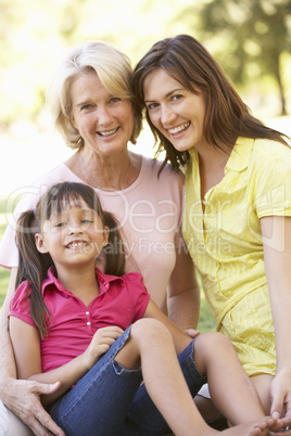 Grandmother With Mother And Daughter