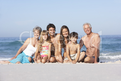 Familie am Strand