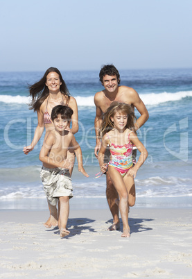 Familie am Strand