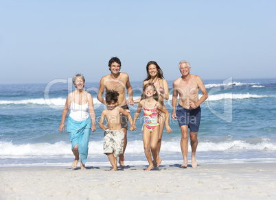 Familie am Strand