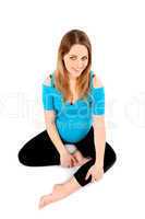 Smiling Pregnant Woman Sitting