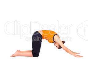 Fit Young Woman Bowing