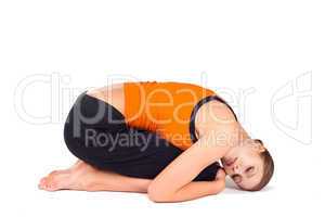 Woman doing Yoga Relaxing Exercise